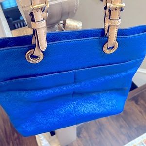 Michael Kors royal blue leather purse